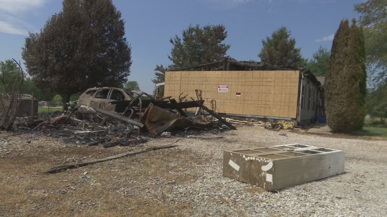 House fire started in garage in Indiana